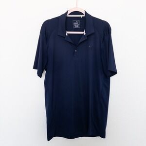 Puma Mens Shirt Size M Navy Short Sleeve‎ Performance Golf Polo Minimal Sporty